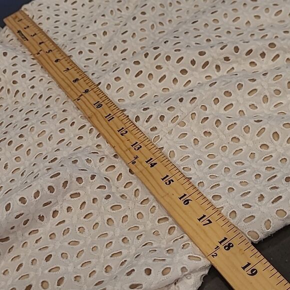 Just fabric sz 1X white eyelet dress with swing skirt, lined - Picture 9 of 13